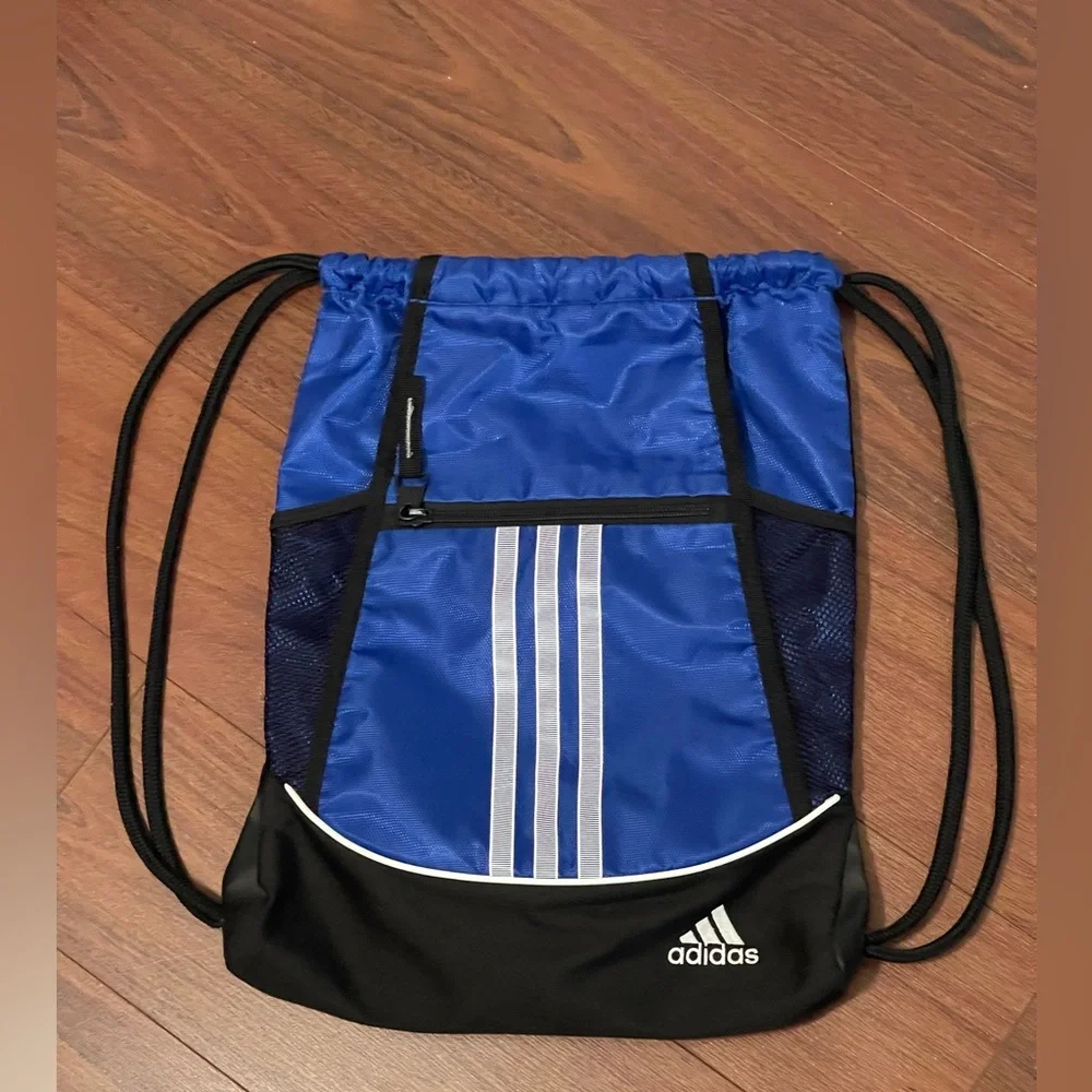 Adidas Alliance II Sackpack Royal Blue backpack multiple pockets zipper pocket
